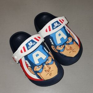 Kids Captain America Clogs - Blue and White